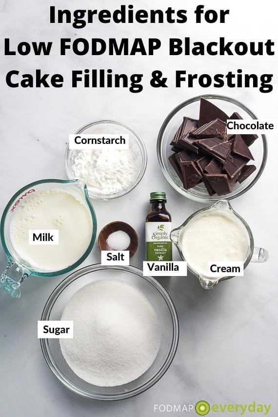 Ingredients for Blackout Cake Filling and Frosting