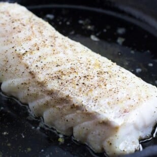 No FODMAP cod in cast iron pan