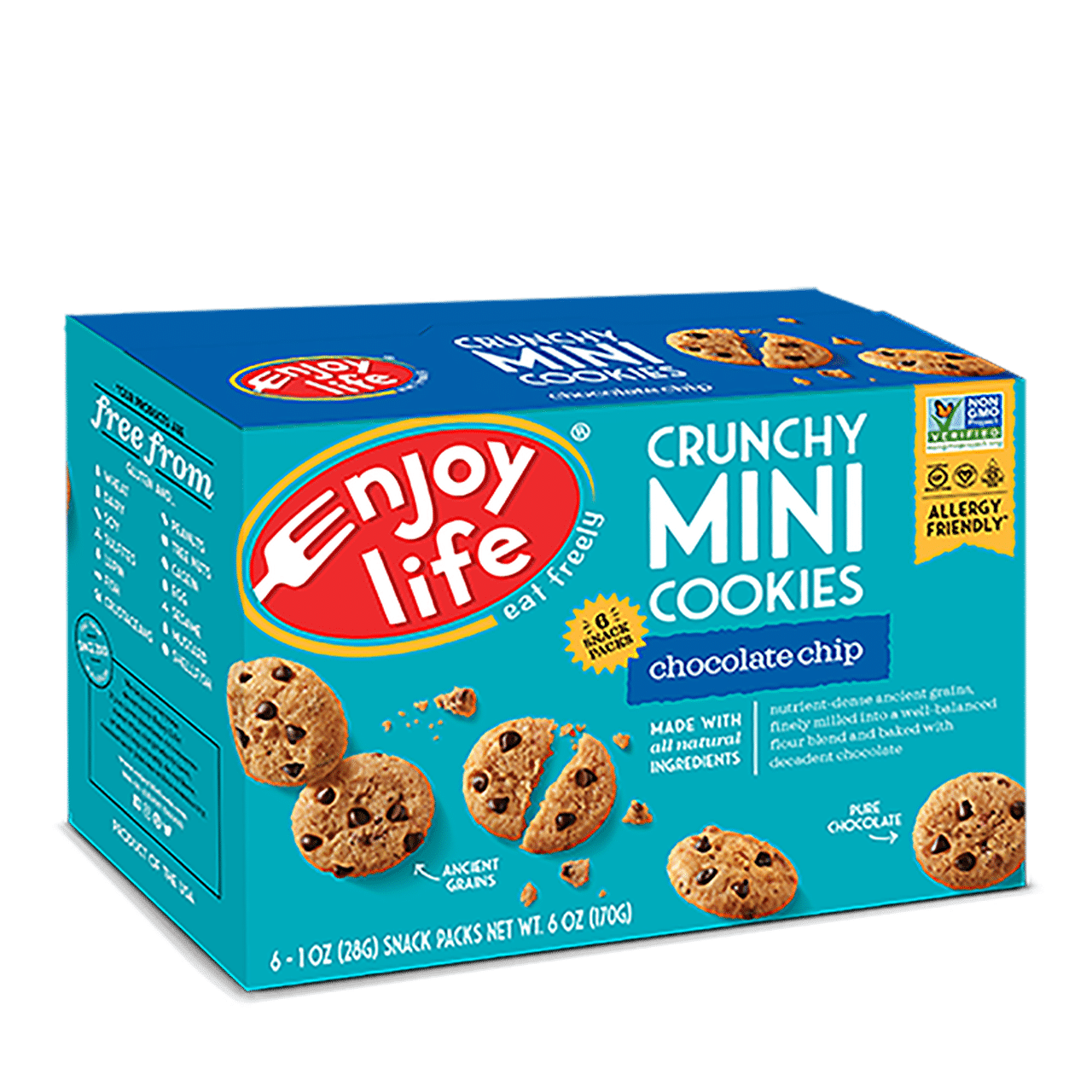 Enjoy LIfe Crunchy Mini Chocolate Chip Cookies Package