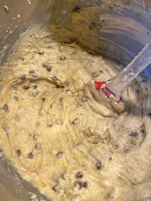 Batter for Low FODMAP Banana Chocolate Chip Muffins