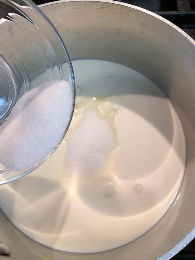 adding sugar to cream for low FODMAP panna cotta