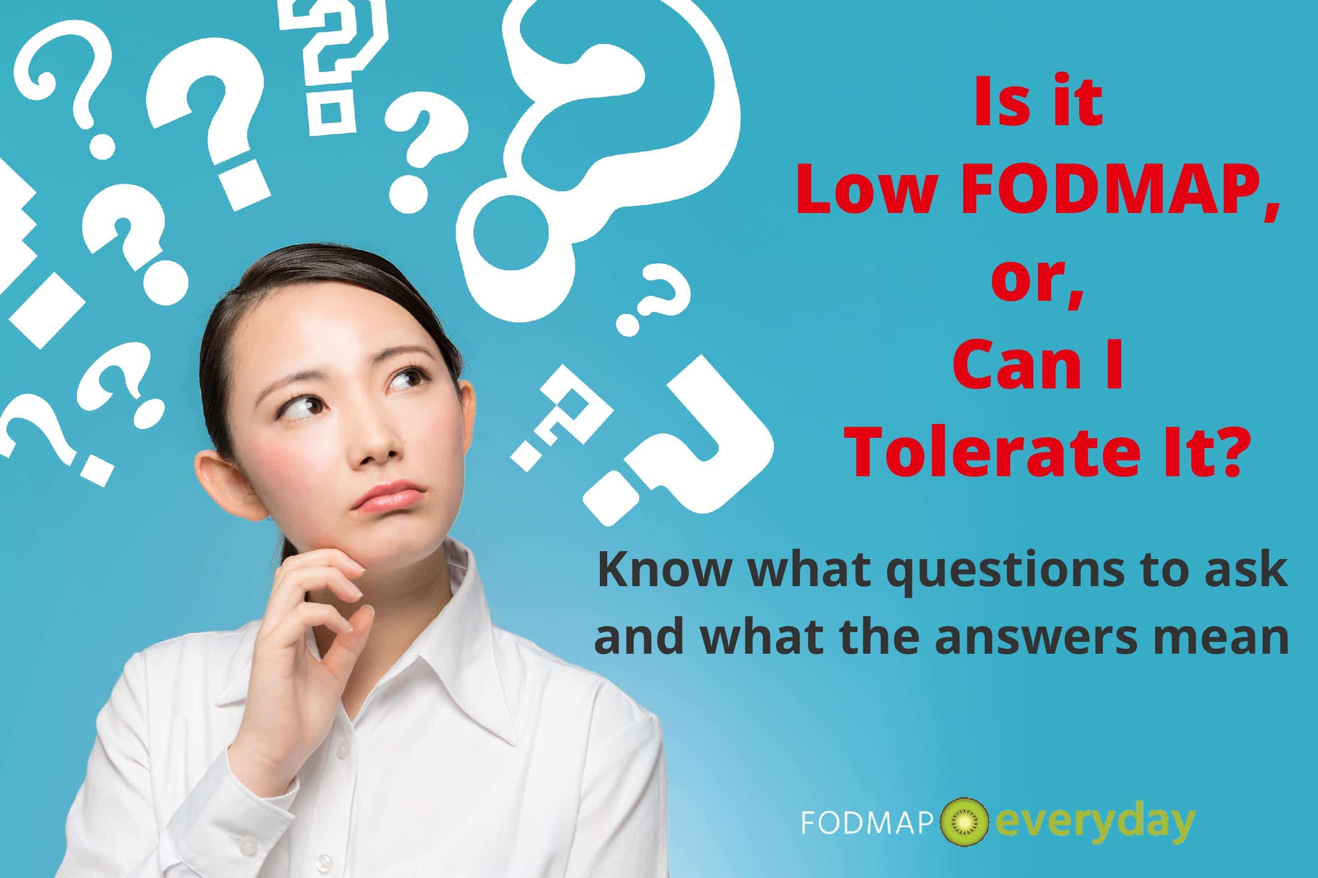 is it low fodmap or can I tolerate it?