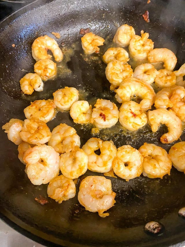 Quick cooking shrimp for tacos