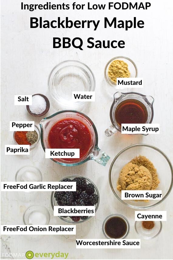 Ingredients for Blackberry Maple BBQ Sauce