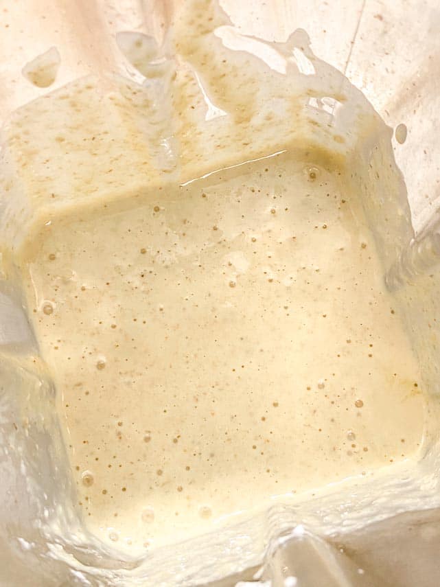 high protein pancake batter blended in blender