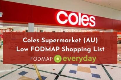 Coles Supermarket Low FODMAP Shopping List