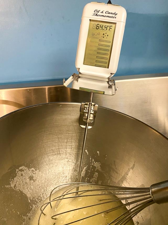 using a candy thermometer for making Swiss meringue Buttercream