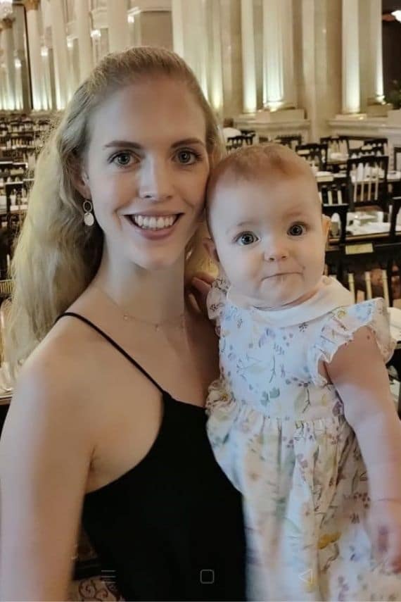 Kirsten Jackson and her baby