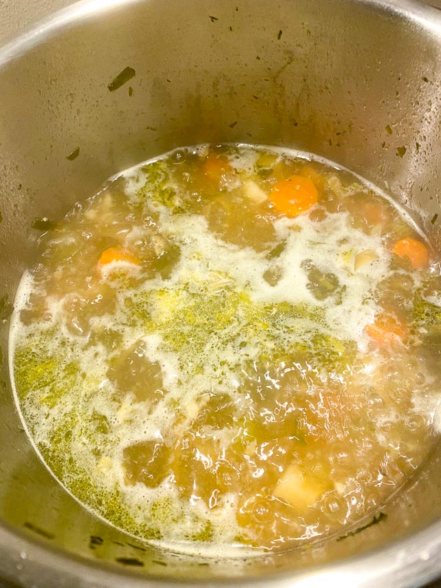 bringing-chicken-soup-to-a-boil-in-the-Instant-pot
