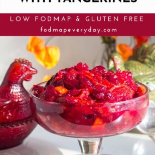 Low FODMAP Ginger Cranberry Sauce with Tangerines