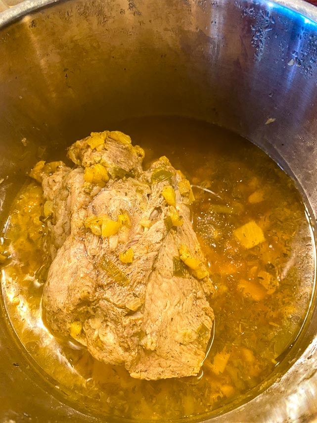 cooked-Carribbean-style-pork-in-Instant-Pot-with-pineapple