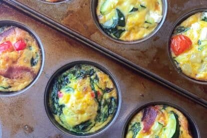 closeup-up-baked-low-FODMAP-mini-frittatas-in-muffins-tins