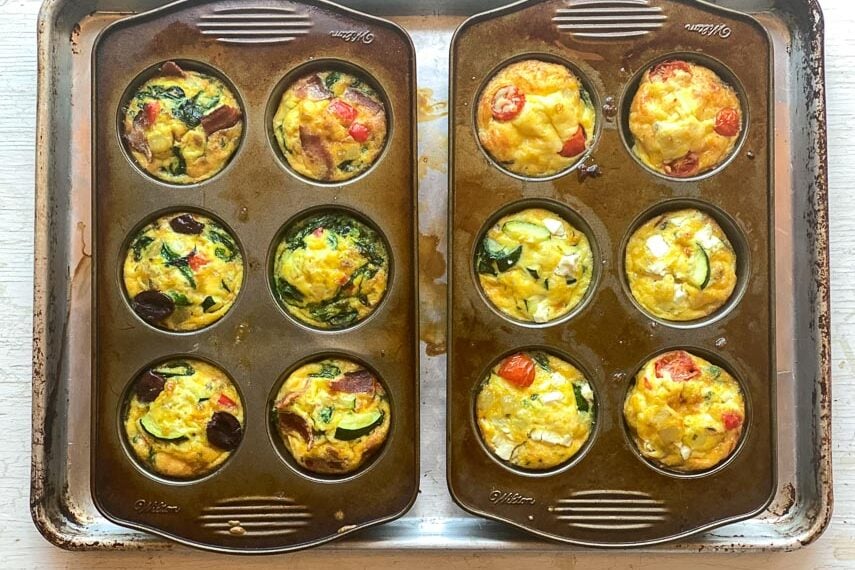 overhead-image-of-low-FODMAP-mini-frittatas-Your-Way-in-muffin-tins