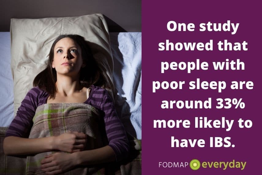 A study shows that people with poor sleep are more likely to have IBS