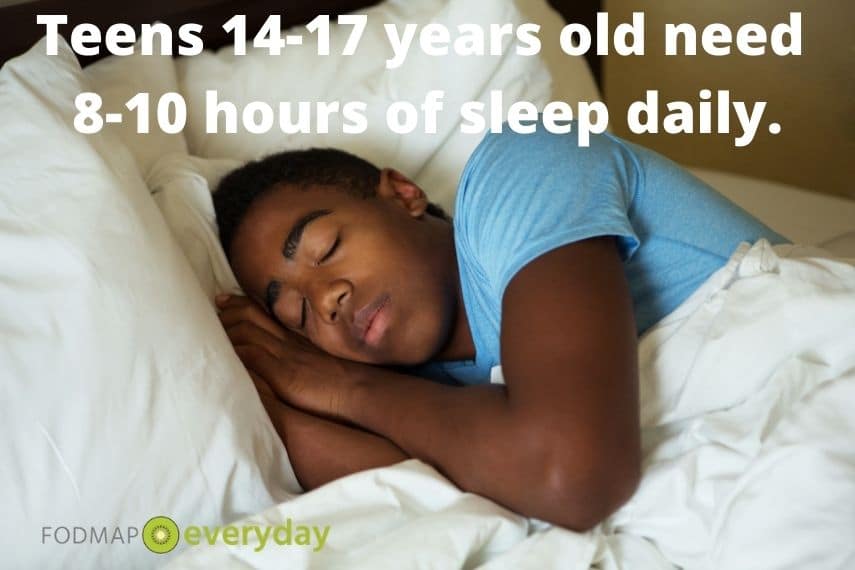 Teens need 8-10 hours of sleep daily