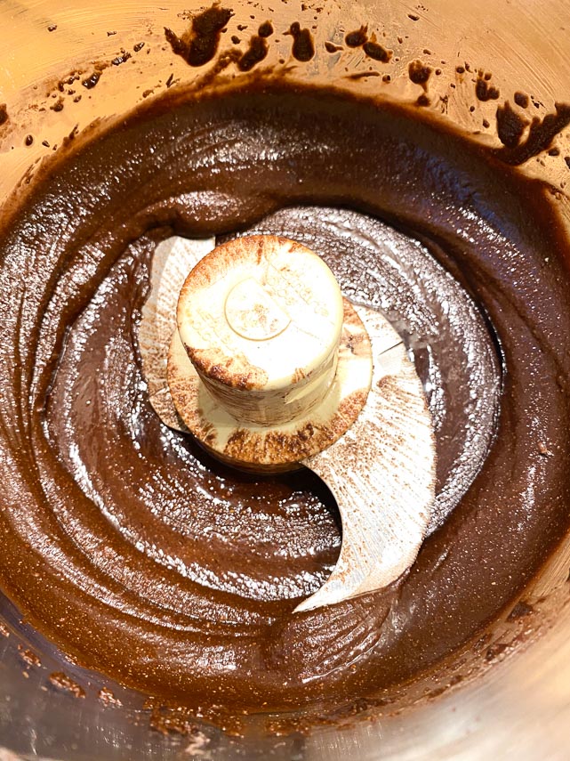 homemade Nutella in food processor