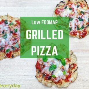low FODMAP grilled pizza graphic