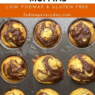 Mini Low FODMAP Nutella Banana Muffins - FODMAP Everyday