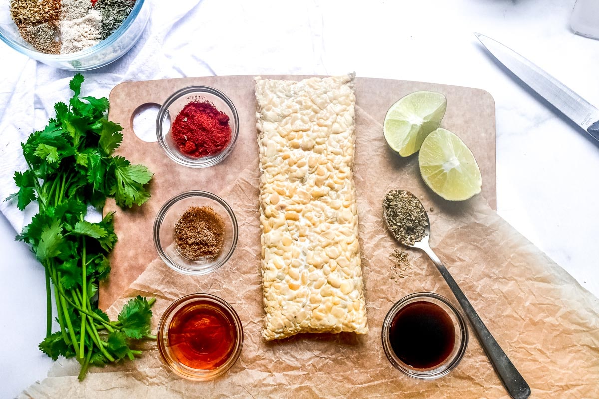 tempeh Baja Salad ingredients
