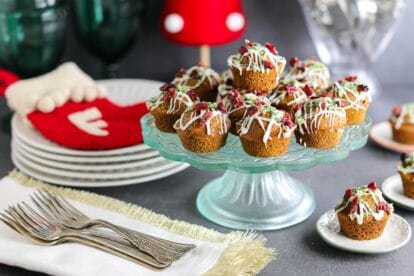 Closeup of Low FODMAP Miniature Gingerbread Muffins