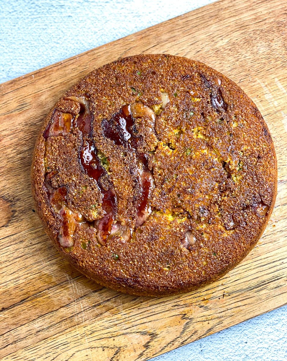 Skillet Low FODMAP Scallion Bacon Cornbread FODMAP Everyday