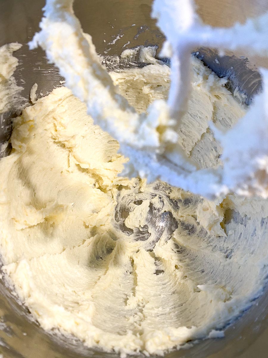 creaming butter in stand mixer
