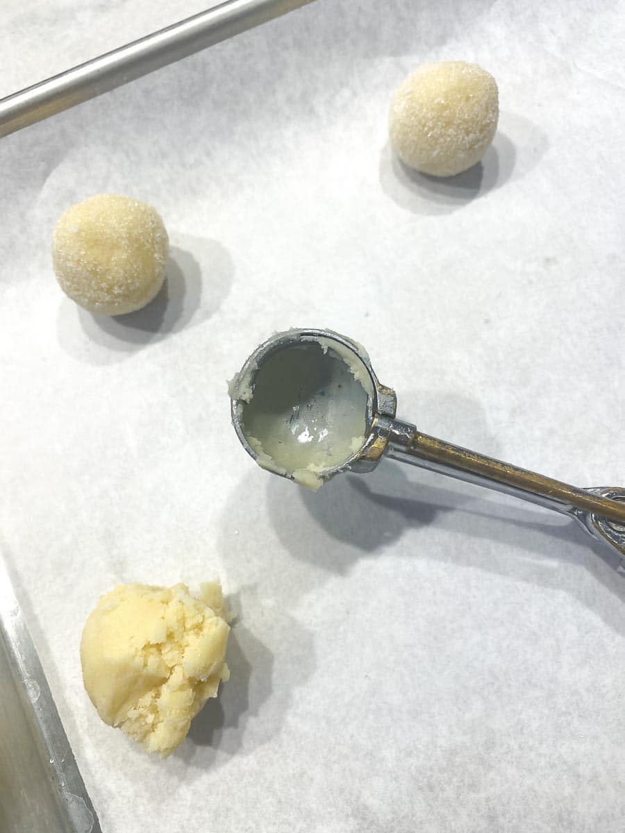 creating balls of dough
