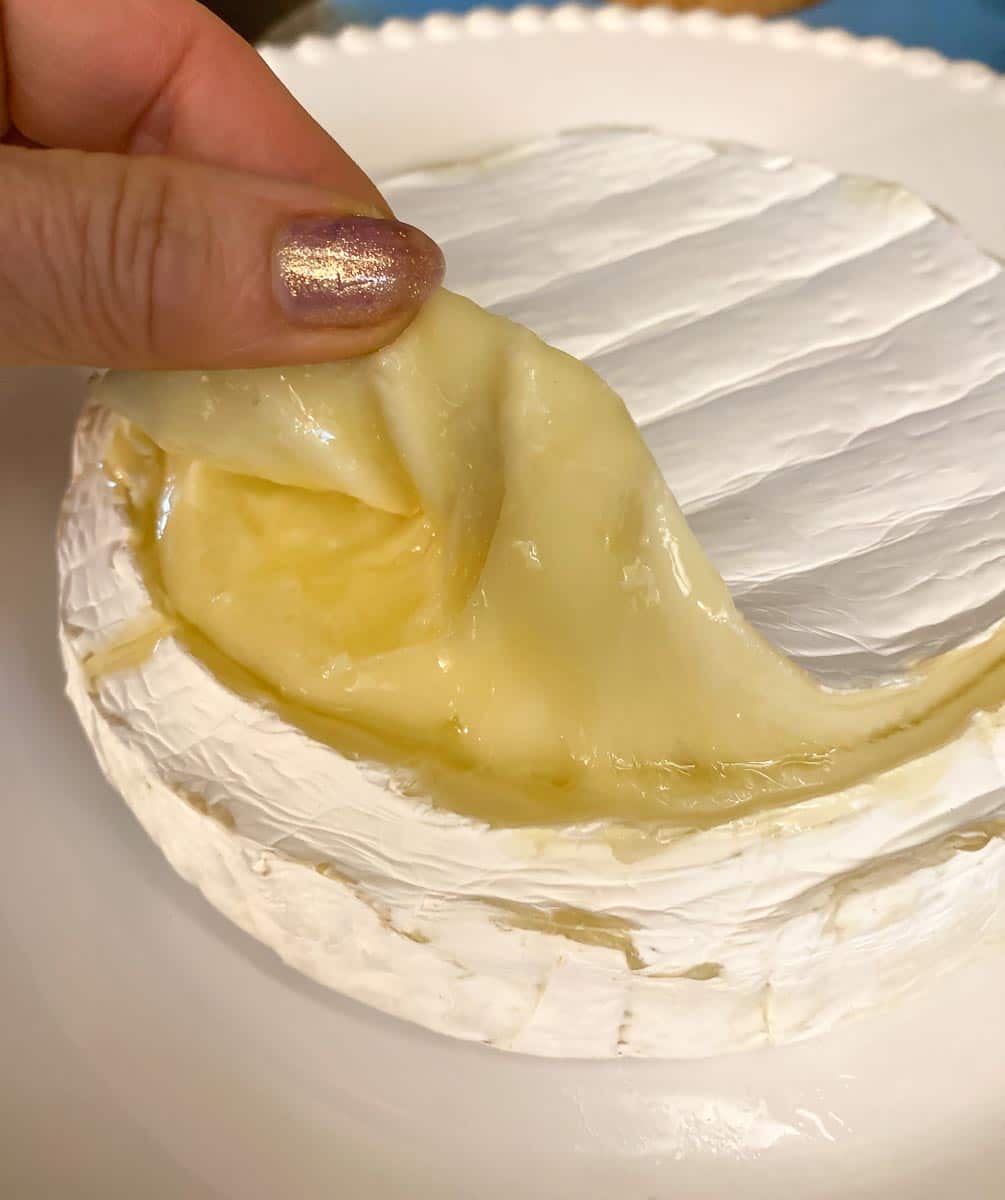 removing top of brie