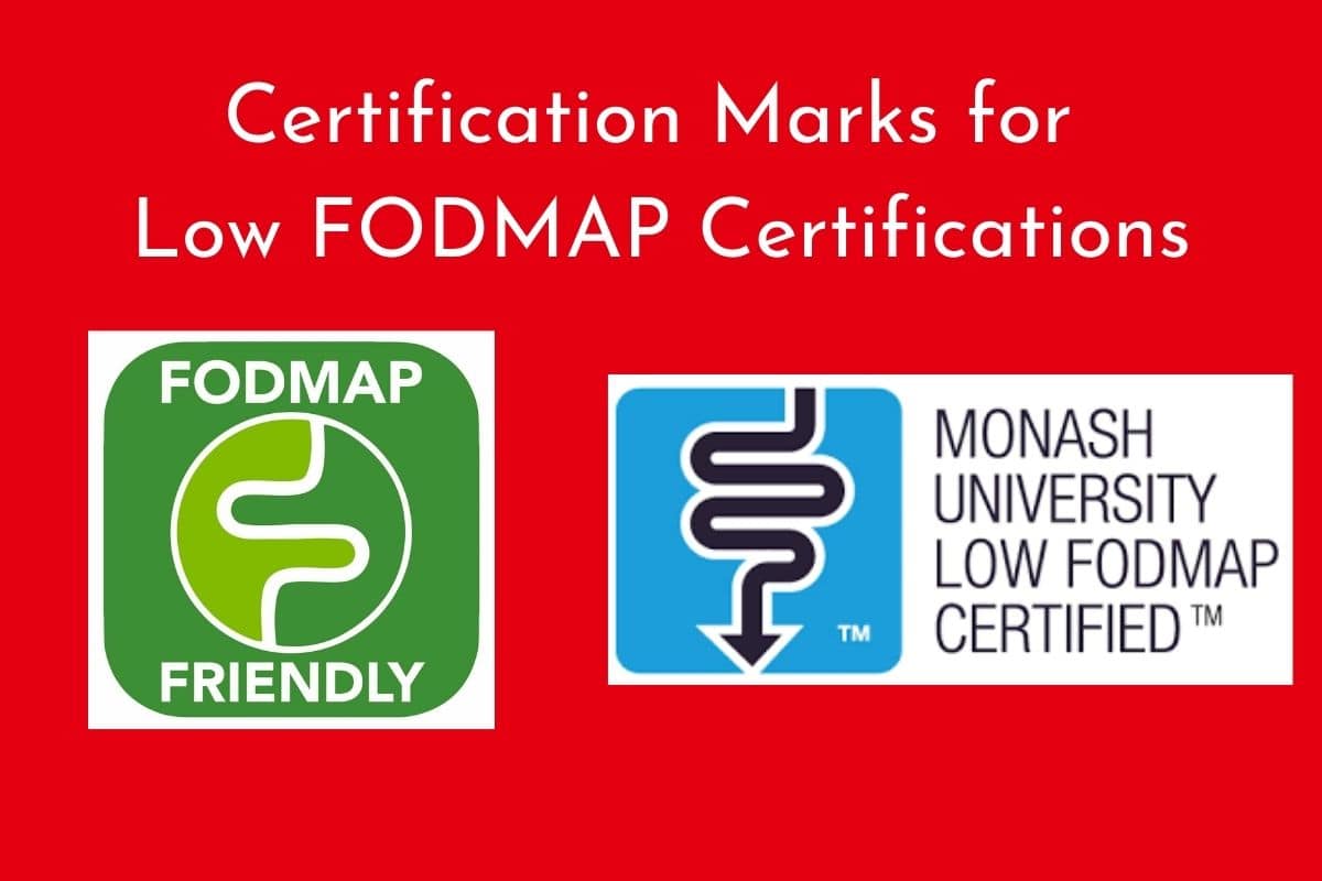 Certification-Icons-for Monash and FODMAP Friendly on red background.