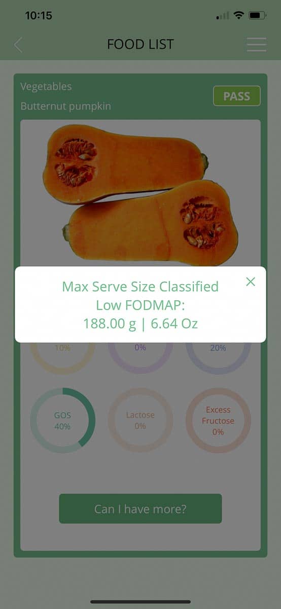 FODMAP Friendly Butternut Pumpkin screen MaxServing Size