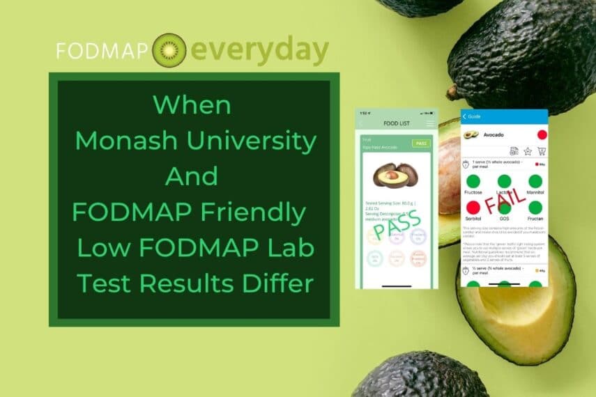 When Monash University And FODMAP Friendly Low FODMAP Lab Test Results Differ