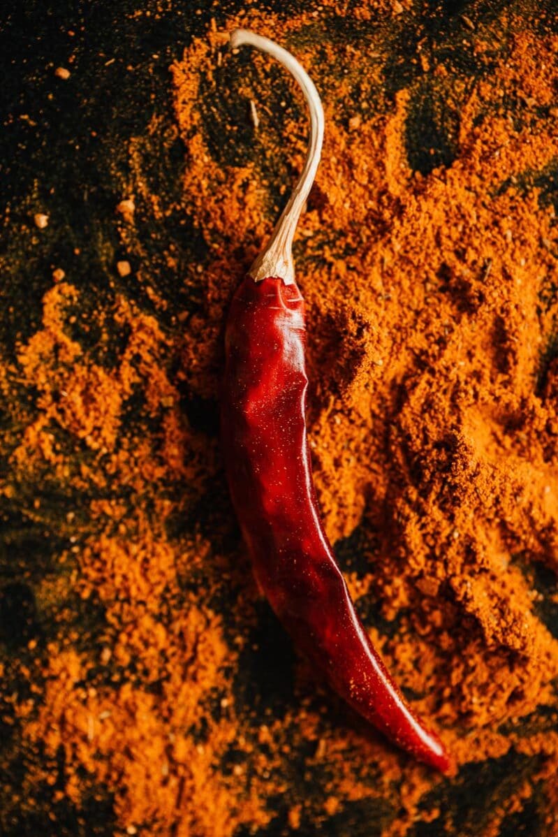 red chile, fresh and ground