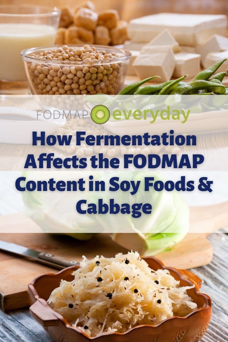 feature image for how fermentation affects the FODMAP content in Soy Foods and Cabbage