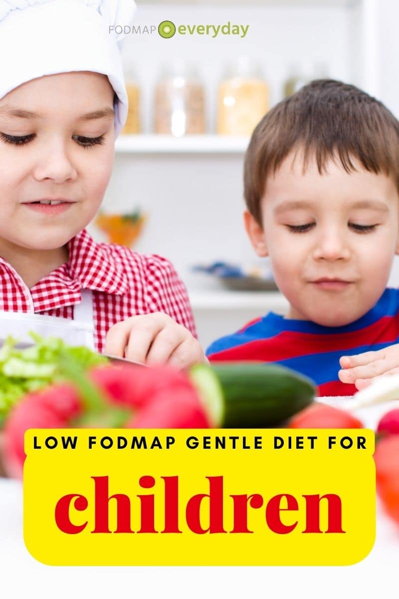 Two children cooking in a kitchen - feature image for Low FODMAP Gentle Diet for Children