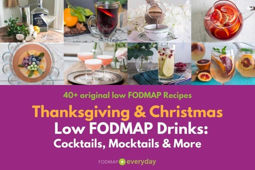 Thanksgiving & Christmas Low FODMAP Drinks Cocktails, Mocktails & More