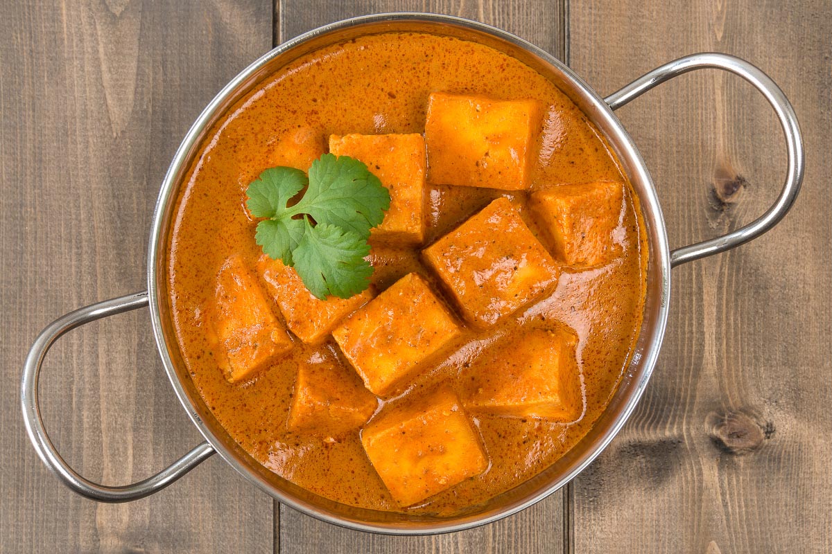 Paneer cooked in saucy curry
