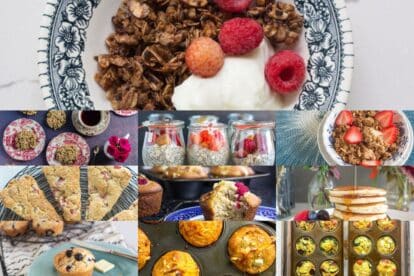A selection of low fodmap vegetarian breakfast recipes
