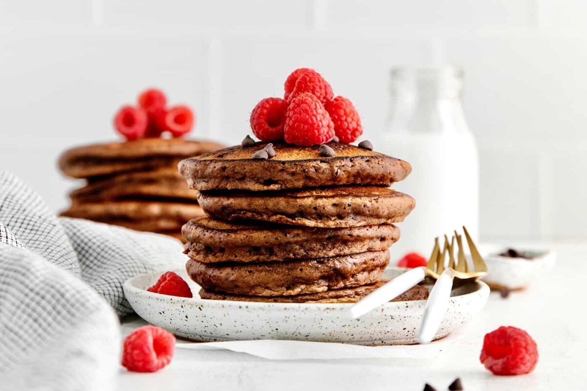 double chocolate pancakes