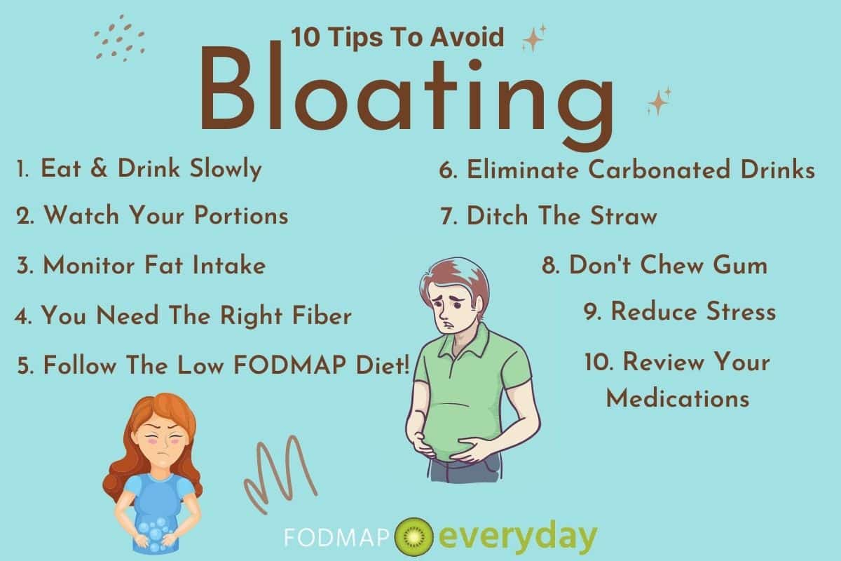 10 Tips To Avoid Bloating