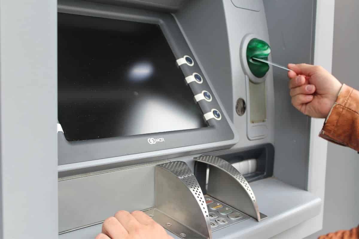 ATM machine.
