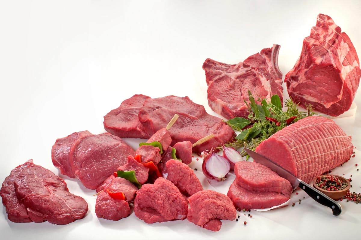 assorted cuts of meat.