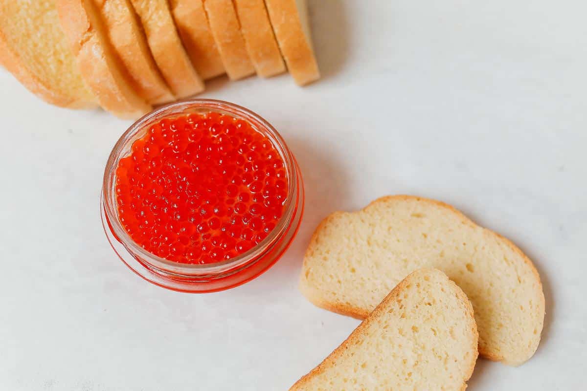 red caviar.
