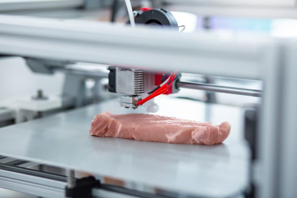 3D printer making meat.