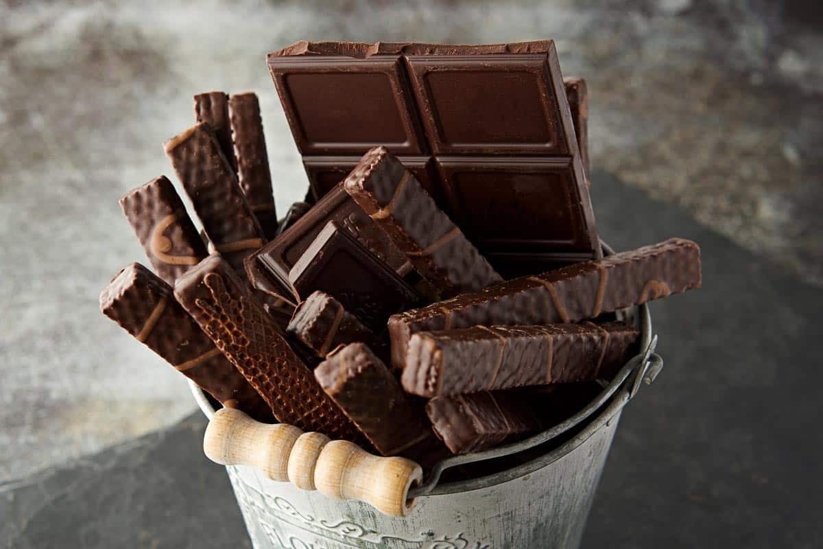 chocolate bars.