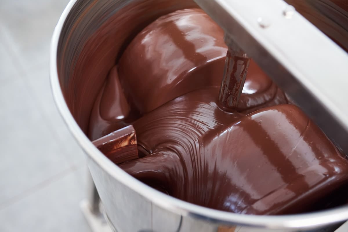 chocolate being made.