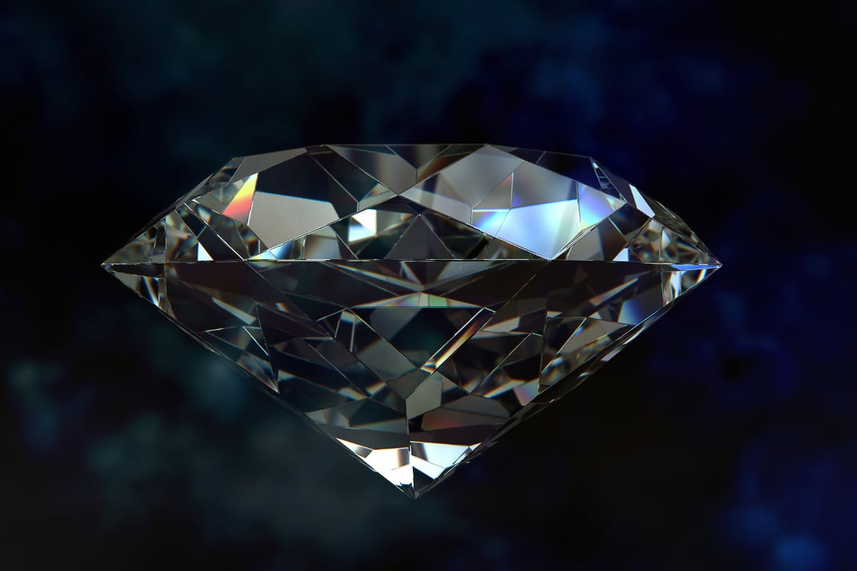 closeup image of diamond.