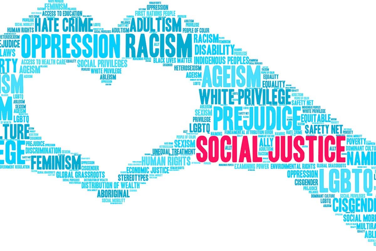 Graphic of social justice.