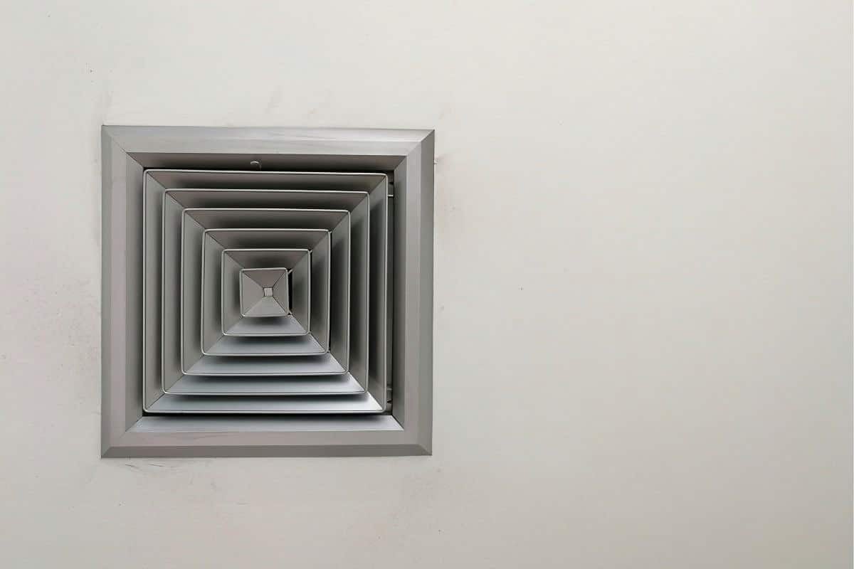 fan exhaust in wall.