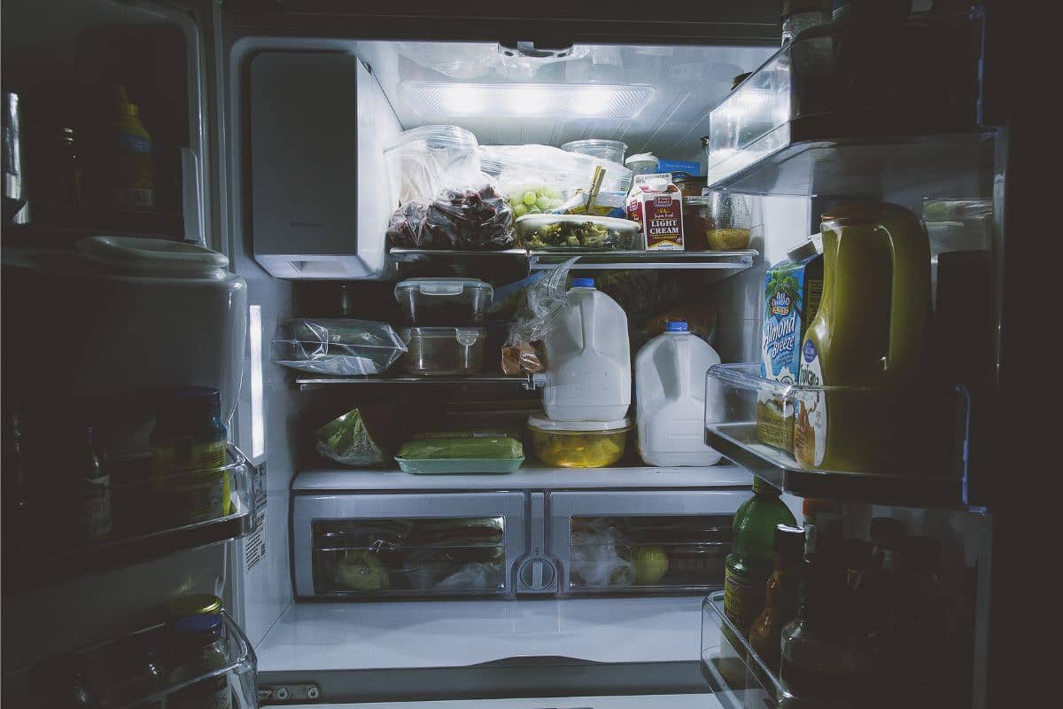open fridge.