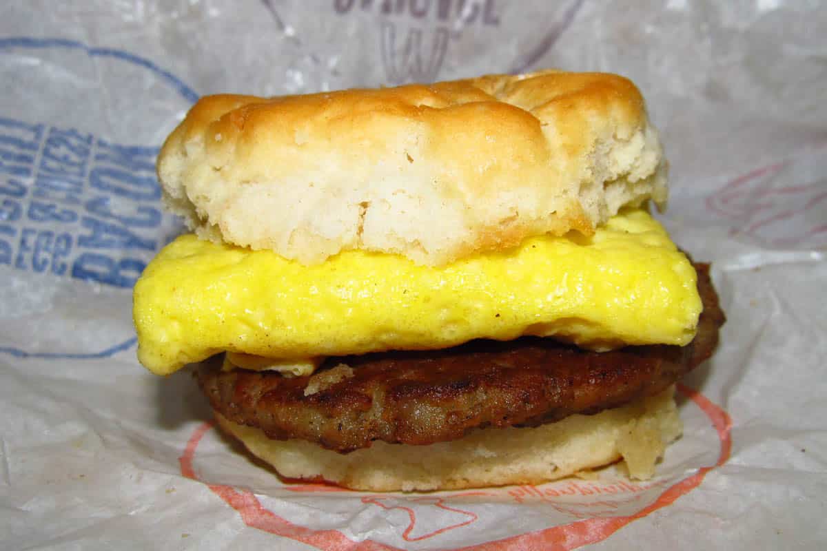 Close_Up_of_McDonald's_Sausage_Egg_Biscuit_(16520087076).